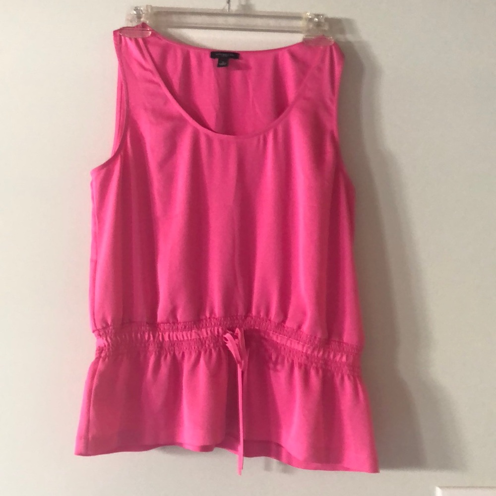 Ann Taylor Pink Peplum Sleeveless Blouse
